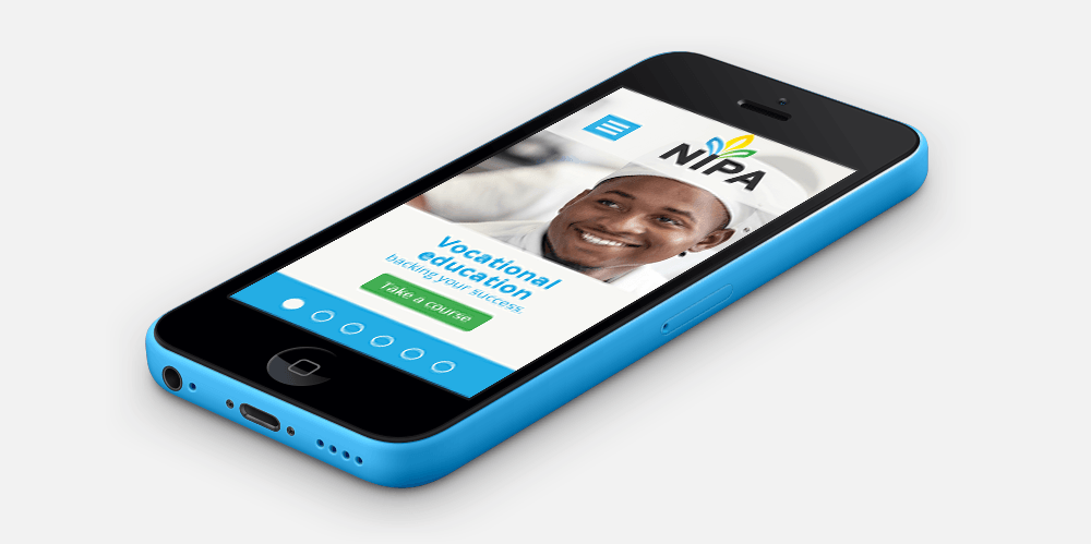 NIPA's Website on a mobile